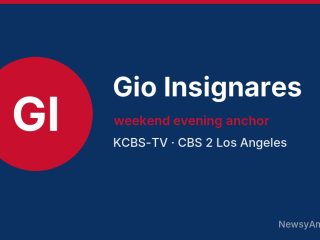 Gio Insignares, weekend evening anchor, KCBS-TV