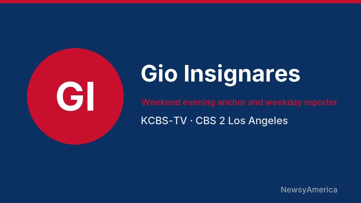 Gio Insignares – KCBS-TV, Los Angeles