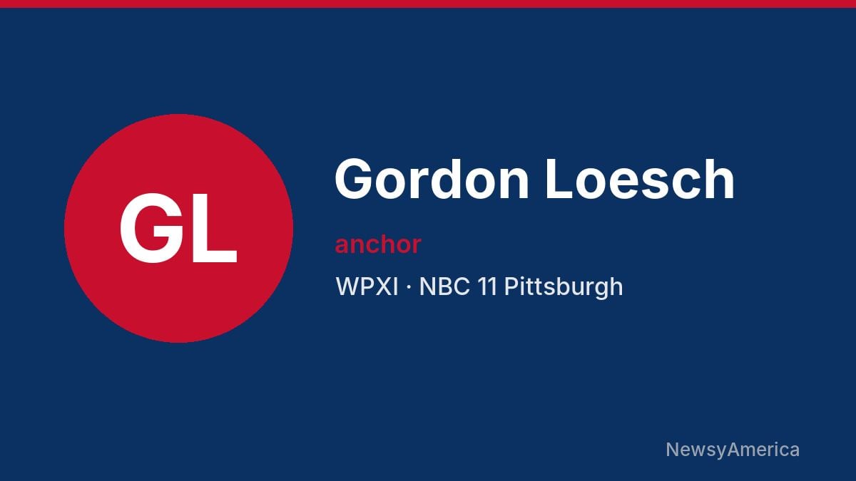 Gordon Loesch – WPXI, Pittsburgh