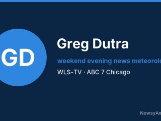 Greg Dutra, weekend evening news meteorologist, WLS-TV