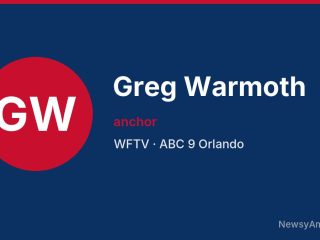 Greg Warmoth, anchor, WFTV