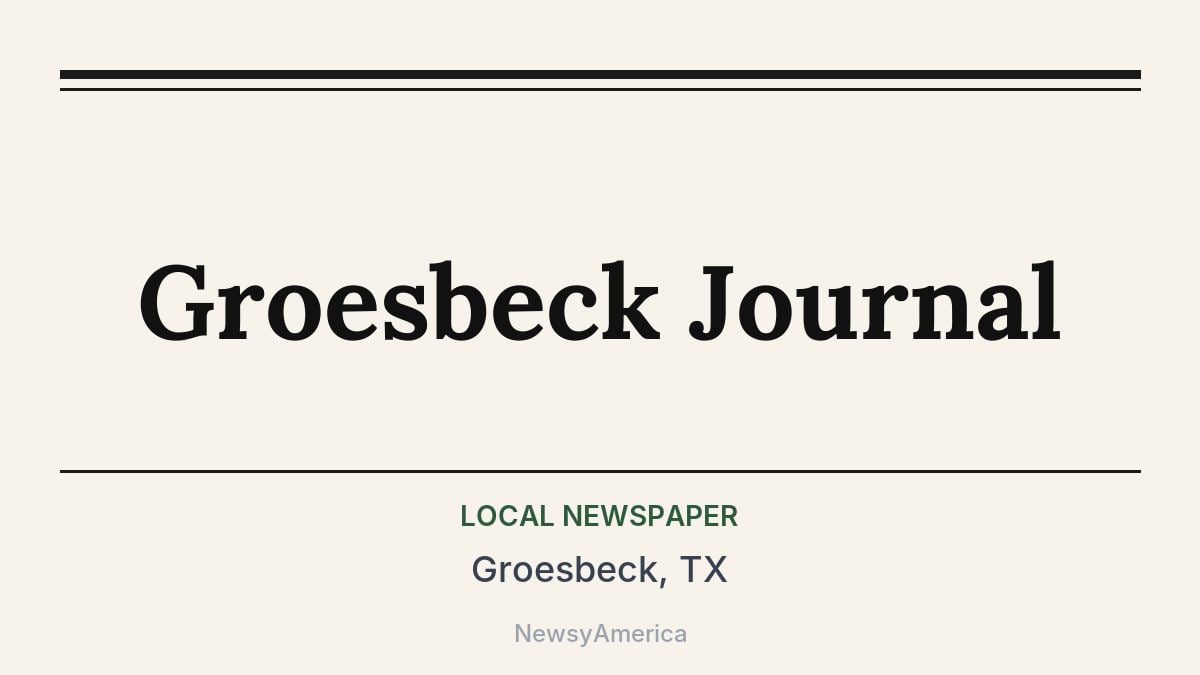 Groesbeck Journal – Groesbeck, TX
