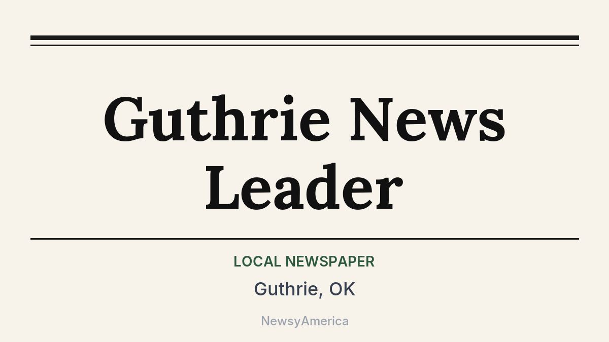Guthrie News Leader – Guthrie, OK