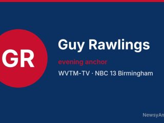 Guy Rawlings, evening anchor, WVTM-TV