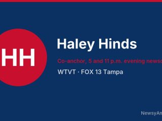 Haley Hinds, Co-anchor, 5 and 11 p.m. evening newscasts, WTVT