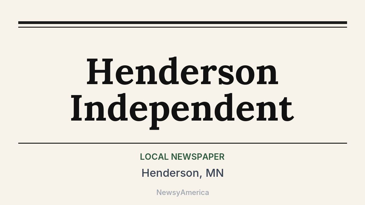 Henderson Independent – Henderson, MN