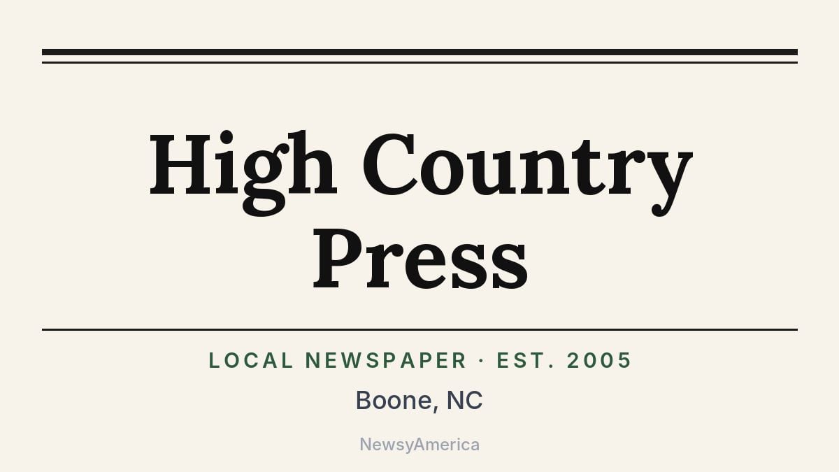 High Country Press – Boone, NC