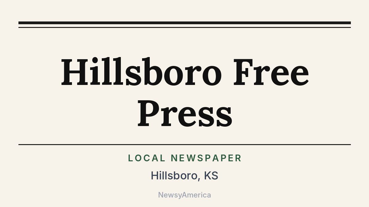 Hillsboro Free Press – Kansas