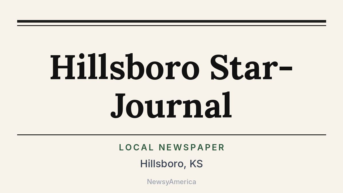 Hillsboro Star-Journal – Kansas