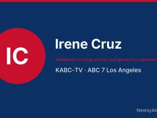 Irene Cruz, weekend morning anchor and general assignment reporter, KABC-TV