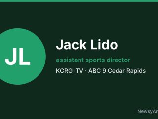 Jack Lido, assistant sports director, KCRG-TV
