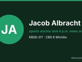 Jacob Albracht, sports anchor and 4 p.m. news anchor, KBSD-DT