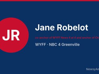 Jane Robelot, co-anchor of WYFF News 4 at 4 and anchor of Chronicle, WYFF