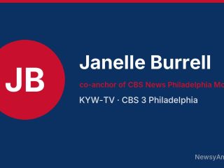 Janelle Burrell, co-anchor of CBS News Philadelphia Mornings, KYW-TV