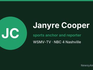 Janyre Cooper, sports anchor and reporter, WSMV-TV