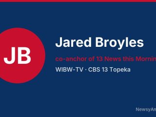 Jared Broyles, co-anchor of 13 News this Morning, WIBW-TV
