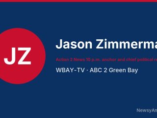 Jason Zimmerman, Action 2 News 10 p.m. anchor and chief political reporter, WBAY-TV