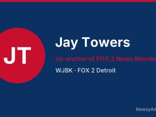 Jay Towers, co-anchor of FOX 2 News Mornings, WJBK