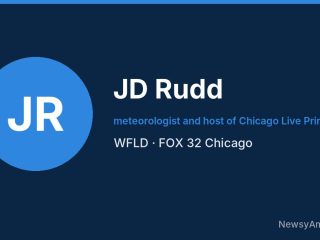 JD Rudd, meteorologist and host of Chicago Live Primetime, WFLD