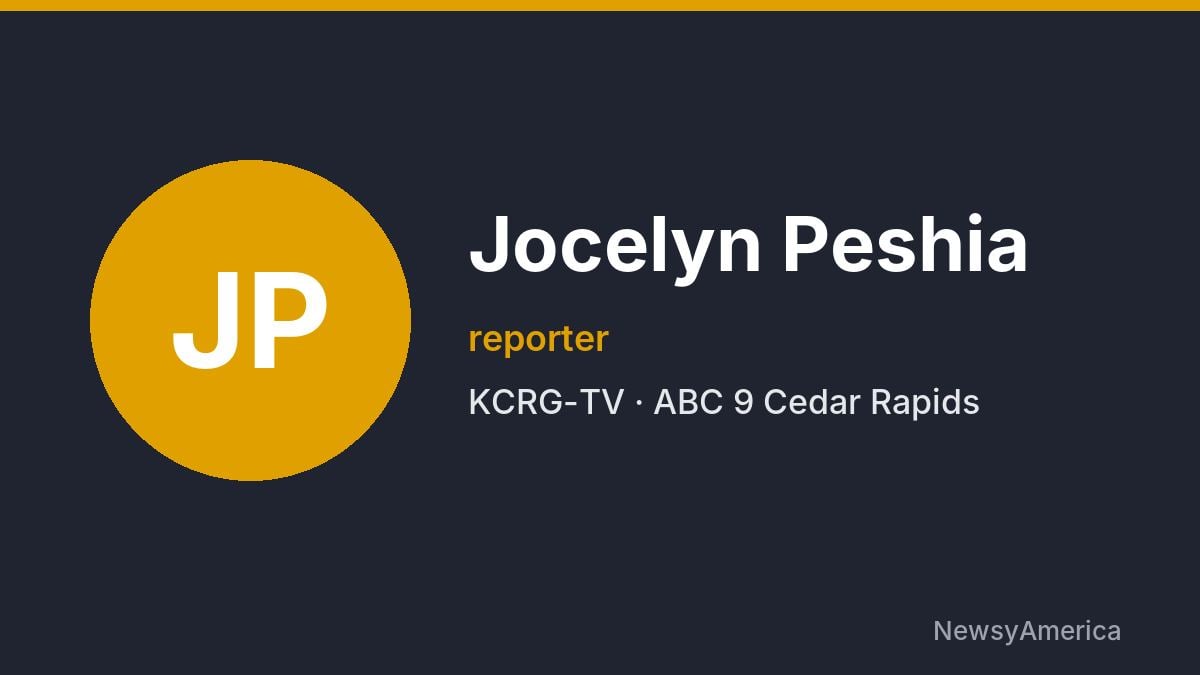 Jocelyn Peshia – KCRG-TV, Cedar Rapids