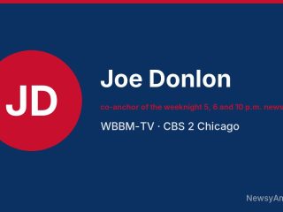Joe Donlon, co-anchor of the weeknight 5, 6 and 10 p.m. newscasts, WBBM-TV