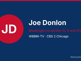 Joe Donlon, Weeknight co-anchor (5, 6 and 10 p.m.), WBBM-TV