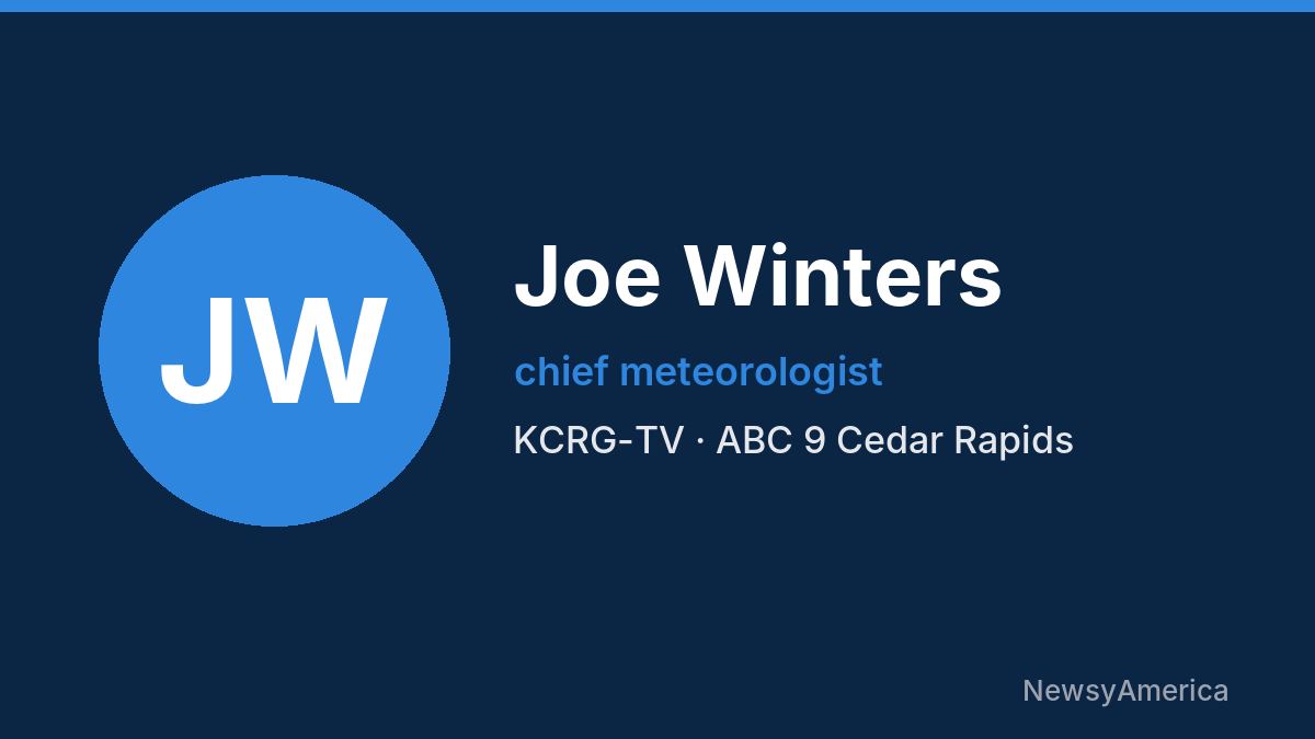 Joe Winters – KCRG-TV, Cedar Rapids