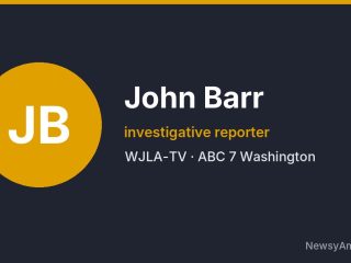 John Barr, investigative reporter, WJLA-TV