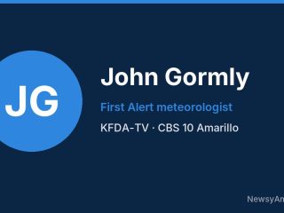 John Gormly, First Alert meteorologist, KFDA-TV