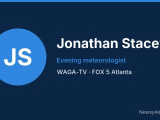 Jonathan Stacey, Evening meteorologist, WAGA-TV