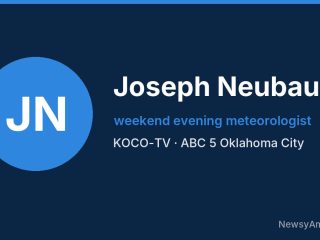 Joseph Neubauer, weekend evening meteorologist, KOCO-TV