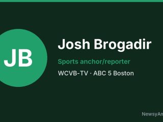 Josh Brogadir, Sports anchor/reporter, WCVB-TV