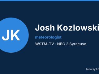 Josh Kozlowski, meteorologist, WSTM-TV