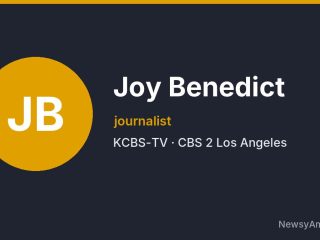 Joy Benedict, journalist, KCBS-TV