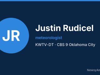 Justin Rudicel, meteorologist, KWTV-DT