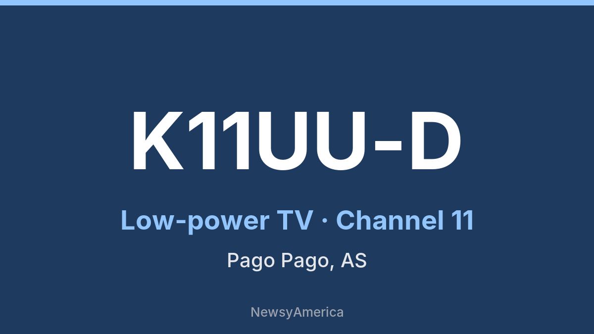 K11UU-D – Channel 11 Pago Pago