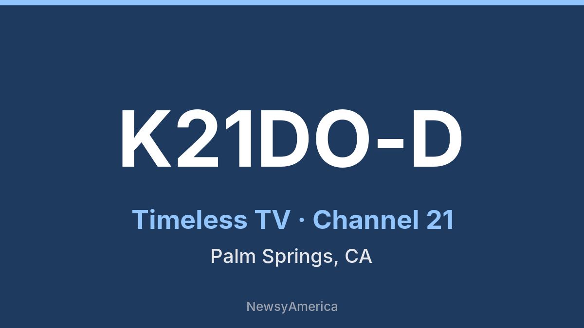 K21DO-D – Timeless TV 21 Palm Springs
