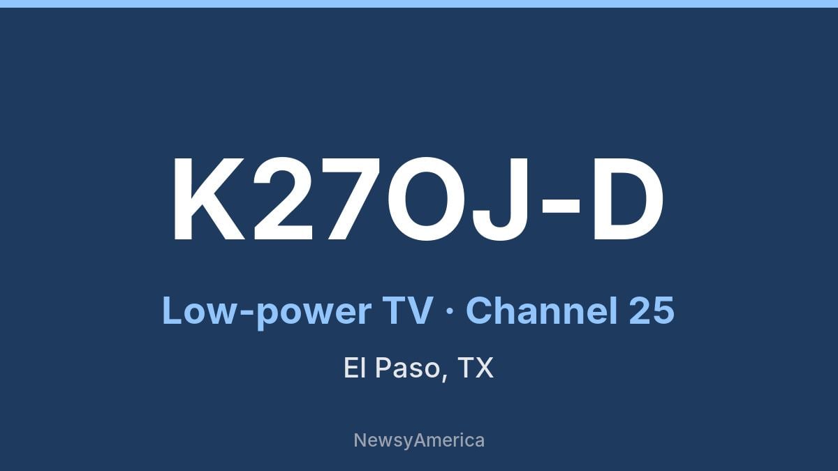 K27OJ-D – Channel 25 El Paso