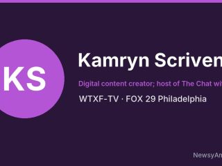Kamryn Scrivens, Digital content creator; host of The Chat with Kam, WTXF-TV