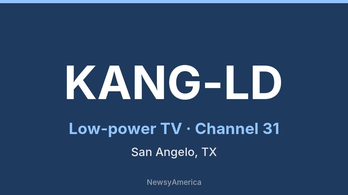 KANG-LD – Channel 31 San Angelo