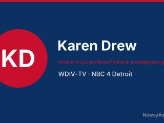 Karen Drew, Anchor of Local 4 News First at 4; investigative reporter, WDIV-TV