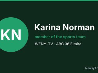 Karina Norman, member of the sports team, WENY-TV