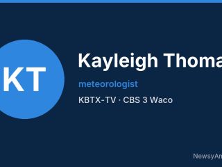 Kayleigh Thomas, meteorologist, KBTX-TV