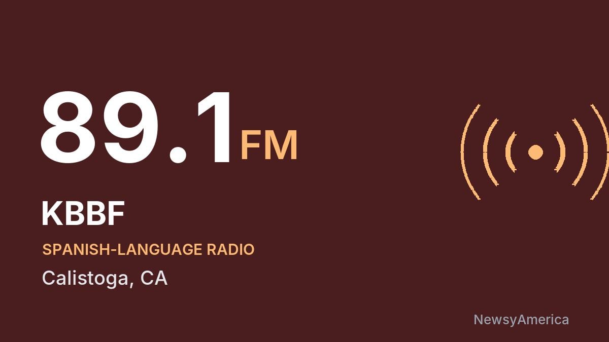 KBBF 89.1 FM – Calistoga