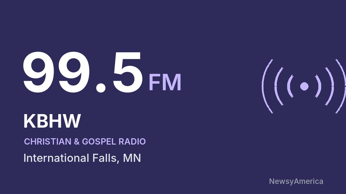 KBHW 99.5 FM – International Falls