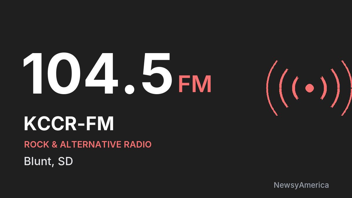 KCCR-FM 104.5 FM – Blunt