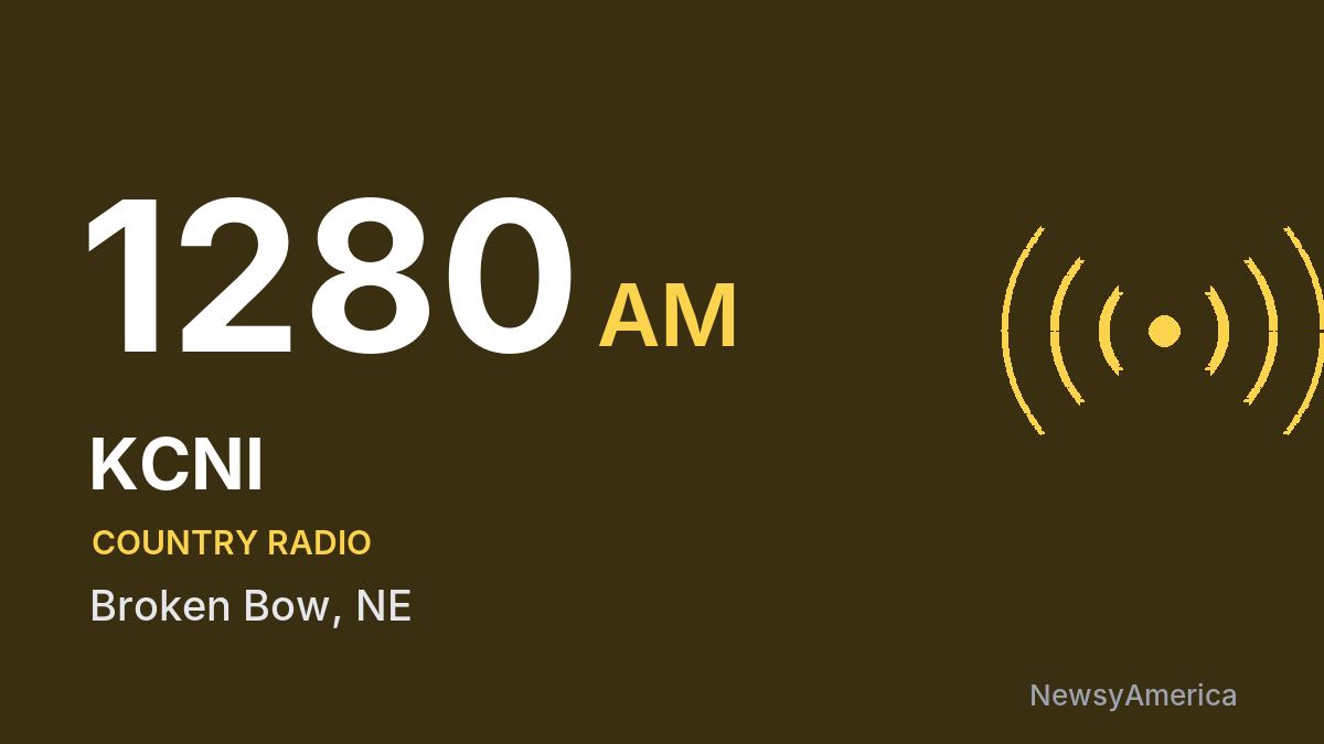 KCNI 1280 AM – Broken Bow