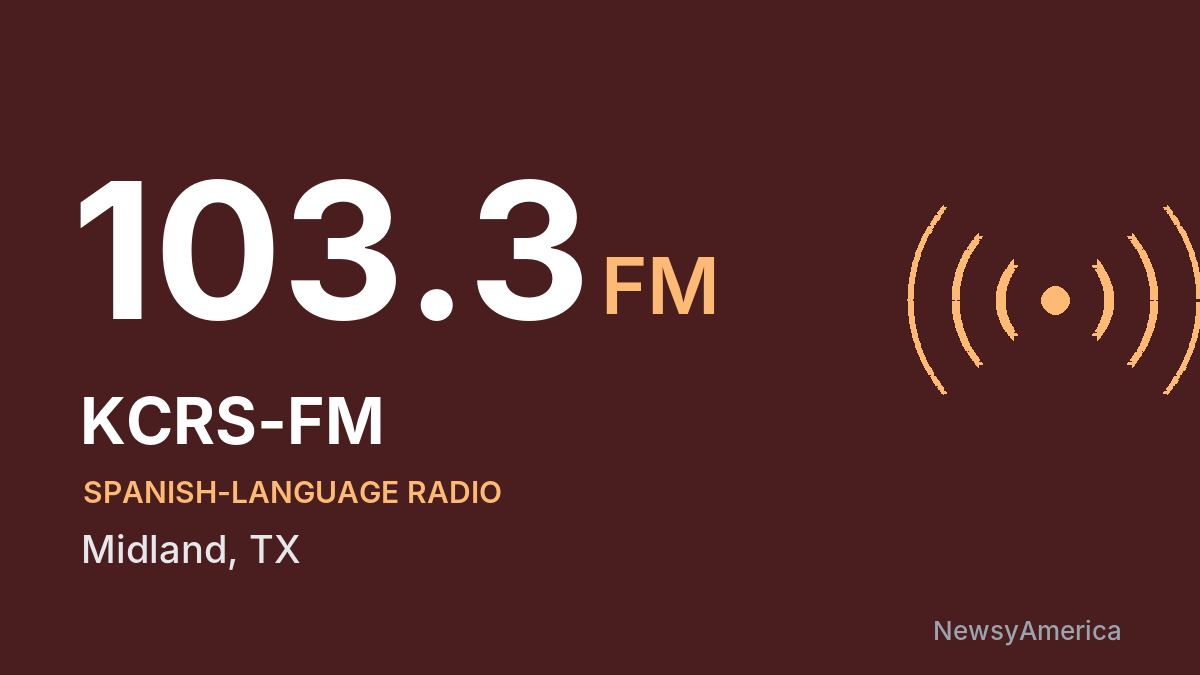 KCRS-FM 103.3 FM – Midland