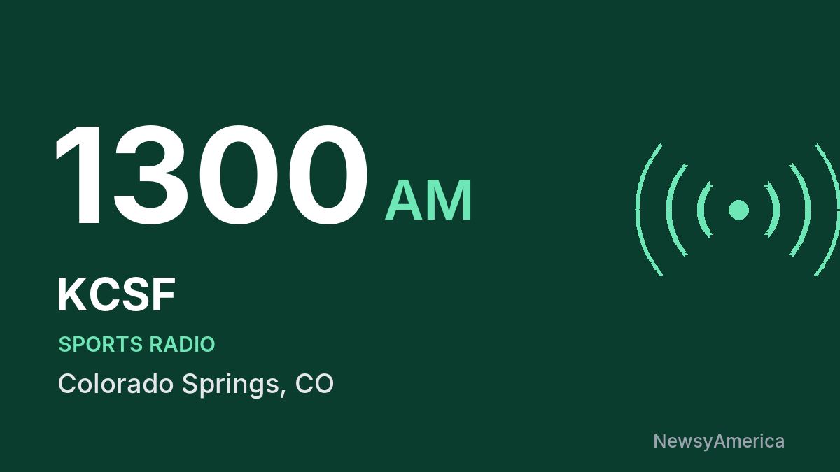 KCSF 1300 AM – Colorado Springs