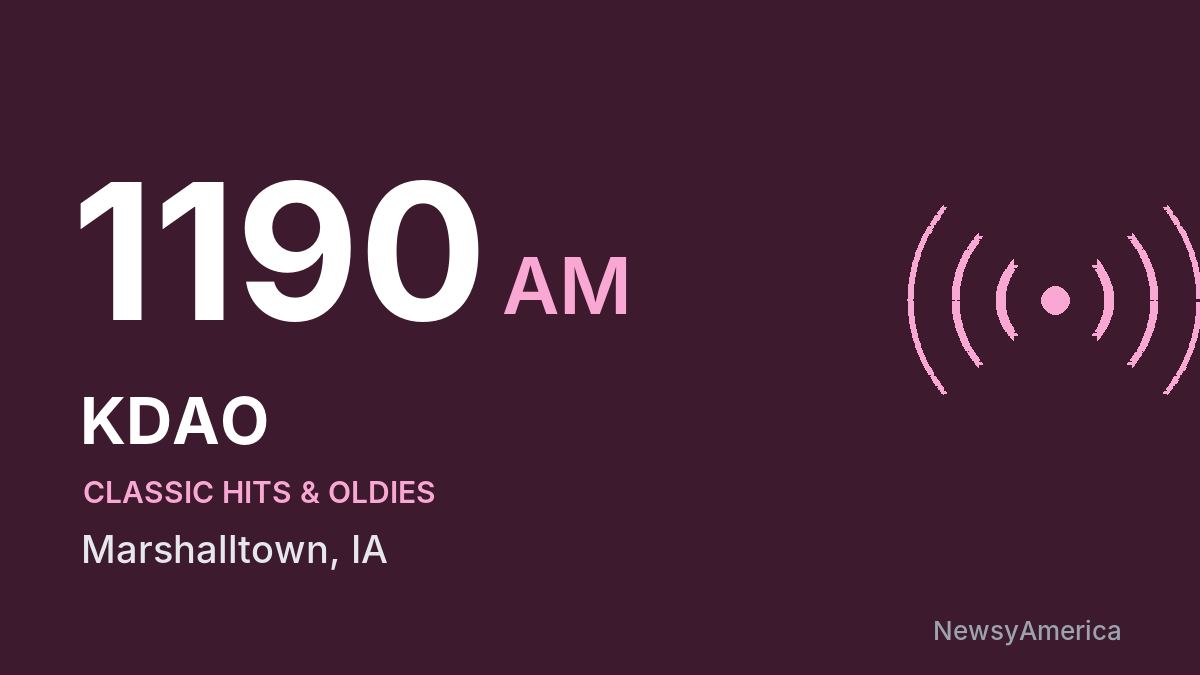 KDAO 1190 AM – Marshalltown